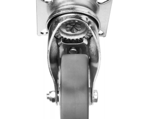 Колесо поворотное с тормозом d=75 мм, г/п 60 кг, термопластич. резина/полипропилен, ЗУБР Профессионал