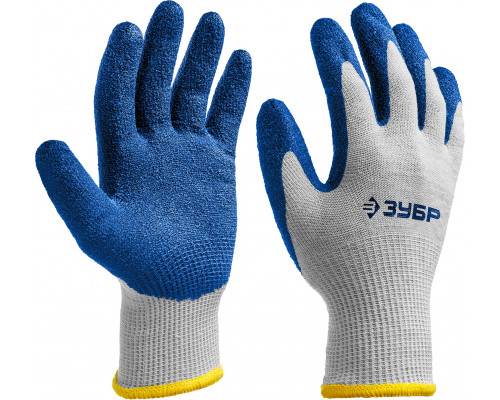 ЗУБР ЗАХВАТ, размер S-M, перчатки с одинарным текстурированным нитриловым обливом