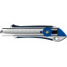 Металлический обрезиненный нож с винтовым фиксатором Титан-В, сегмент. лезвия 18 мм, ЗУБР Профессионал