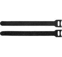 Кабельные стяжки-липучки черные ВЕЛЬКРО, 16 х 210 мм, 10 шт, нейлоновые, ЗУБР