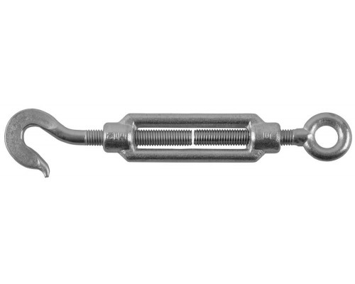 Талреп DIN 1480, крюк-кольцо, М12, 4 шт, кованая натяжная муфта, оцинкованный, ЗУБР Профессионал