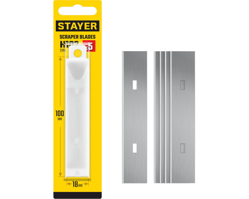 STAYER 100 мм, 5 шт, сменное лезвие для скребка 08515 (08515-S5)