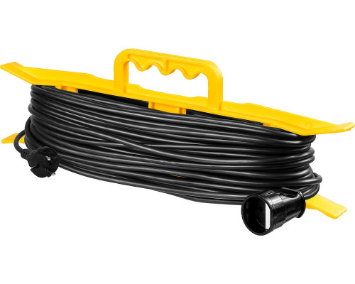 Силовой удлинитель-шнур STAYER ПВС 2x0.75 30м, 2200Вт на рамке, MF 207