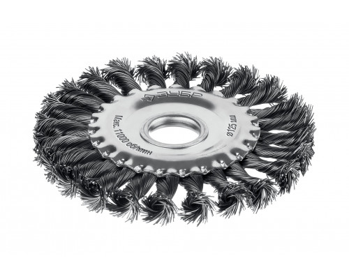 ЗУБР 125х22 мм, щетка дисковая для УШМ, жгутированная стальная проволока 0.5 мм, посад. 22 мм (35170-125)