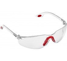 Защитные прозрачные очки ЗУБР СПЕКТР 3 широкая монолинза, открытого типа