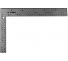 Угольник ЗУБР ″ЭКСПЕРТ″ плотницкий цельнометаллический, гравированная шкала (шаг 1мм), 300х200мм