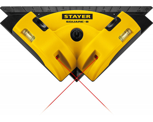STAYER SQUARE-8 угольник лазерный для кафеля, 8 м, точн. +/-0,4 мм/м,