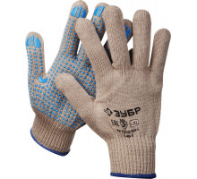 ЗУБР ЕНИСЕЙ, размер L-XL, перчатки утепленные акриловые с ПВХ покрытием (точка).