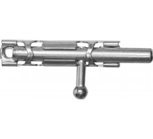 Шпингалет накладной стальной ″ЗТ-19305″, малый, покрытие белый цинк, 65мм