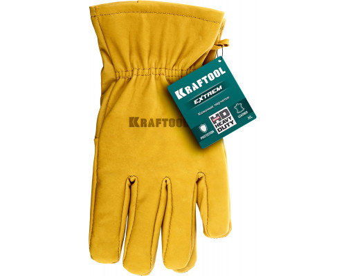 KRAFTOOL EXTREM, XL, от мех. воздействий, кожаные перчатки (1136-XL)