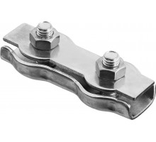 ЗУБР 5 мм, 2 шт, двойной зажим троса (304446-05)