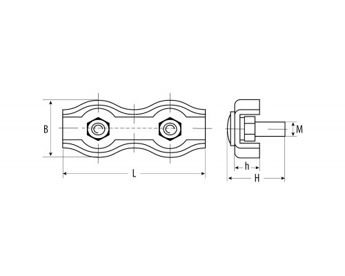 ЗУБР 5 мм, 2 шт, двойной зажим троса (304446-05)
