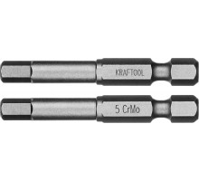Торсионные биты KRAFTOOL HEX 5, 50 мм, 2 шт X-Drive