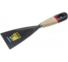 Шпательная лопатка STAYER ″PROFI″ c нержавеющим полотном, деревянная ручка, 80мм