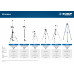 ШШ-4 элевационная распорная наборная штанга-штатив с треногой ЗУБР