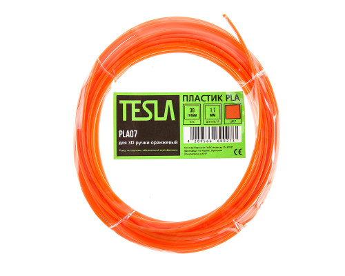 PLA-пластик для 3D ручки TESLA PLA07 оранжевый