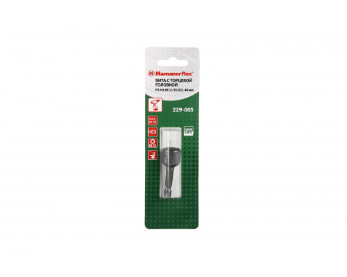 Головка HAMMER размер 12мм, H 48мм, S 1/4'' (229-005 PS HX)