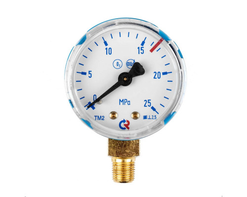 Манометр 25,0 МПа, 1/8 NPT, кислород