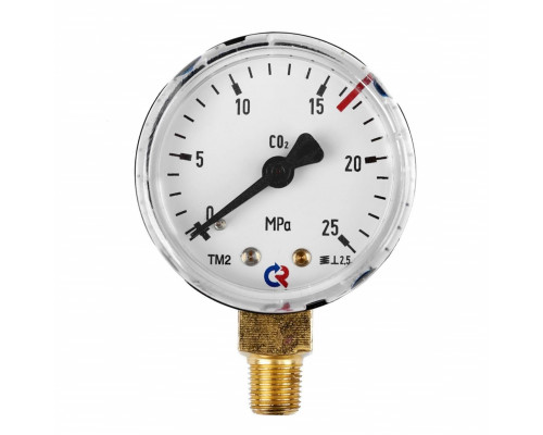 Манометр 25,0 МПа, 1/8 NPT, углекислый газ