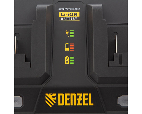 Устройство зарядное для аккумуляторов IBC-18-3.0-2, Li-Ion, 18В, 3.0 А, для двух батарей Denzel