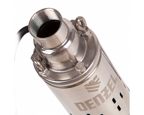Скважинный насос DWS-3-75, винтовой, диаметр 3", 500 Вт, 1600 л/ч, напор 75 м Denzel