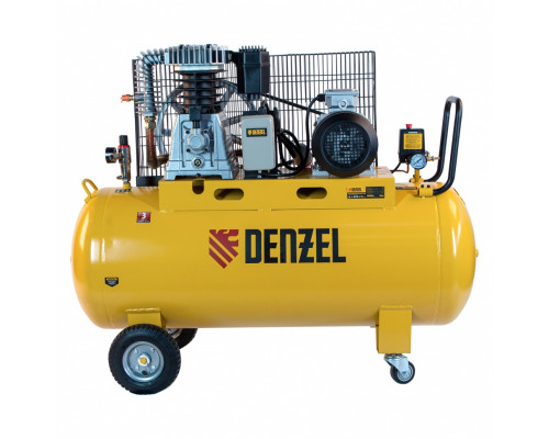 Компрессор воздушный, ременный привод BCI4000-T/200, 4.0 кВт, 200 литров, 690 л/мин Denzel