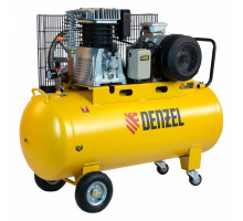 Компрессор воздушный, ременный привод BCI5500-T/200, 5.5 кВт, 200 литров, 850 л/мин Denzel