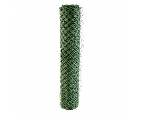 Решетка заборная в рулоне, облегченная, 1.5 х 25 м, ячейка 70 х 70 мм, пластиковая, зеленая, Россия