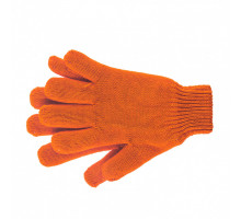 Перчатки трикотажные, акрил, двойные, оранжевый, двойная манжета Россия Сибртех