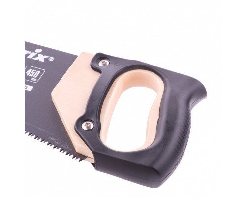 Ножовка по дереву, 450 мм, 7-8 TPI, зуб-3D, каленный зуб, тефлоновое покрытие, деревянная рукоятка Matrix