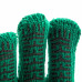 Перчатки трикотажные усиленные, гелевое ПВХ-покрытие, 7 класс, зеленые Россия Сибртех