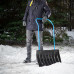 Движок для уборки снега пластиковый, 780 х 420 х 1140 мм, стальная рукоятка, Россия, Сибртех
