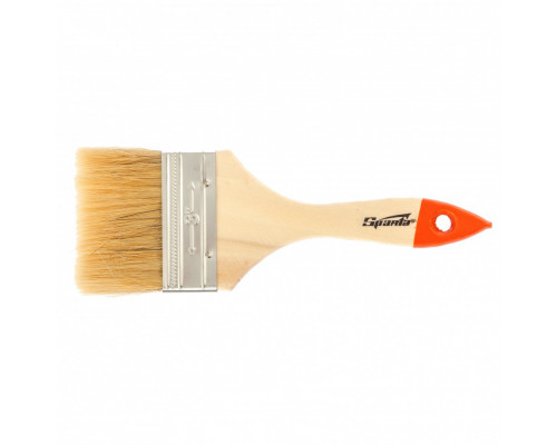 Кисть плоская Slimline 3" (75 мм), натуральная щетина, деревянная ручка Sparta