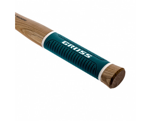 Молоток-гвоздодер, 450 г, угол 75, магнит, обрезиненная рукоятка American hickory GROSS