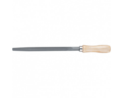 Напильник трехгранный, 300 мм, деревянная ручка Сибртех