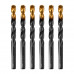Сверло по металлу, 11 мм, HSS-Tin, Golden Tip, 6 шт. Denzel