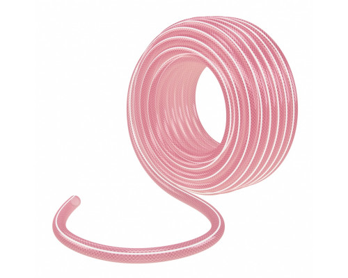 Шланг эластичный 3/4", 50 м, прозрачный розовый Palisad