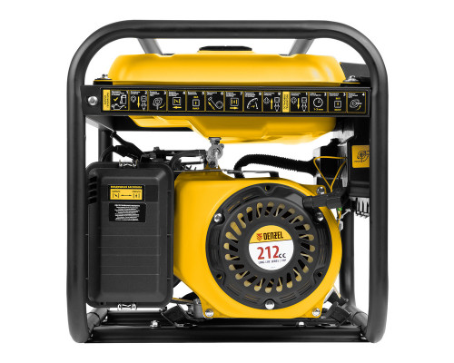 Генератор бензиновый PS 33, 3.3 кВт, 230 В, 15 л, ручной стартер Denzel