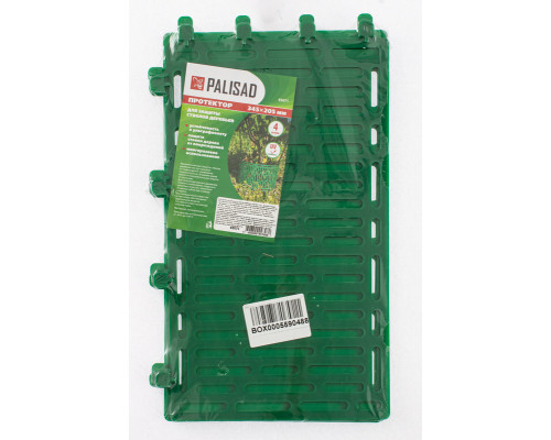 Протектор для защиты стволов деревьев, комплект 4 шт., зеленый// Palisad