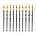 Сверло по металлу, 3,2 мм, HSS-Tin, Golden Tip, 10 шт. Denzel