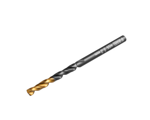 Сверло по металлу, 3,2 мм, HSS-Tin, Golden Tip, 10 шт. Denzel
