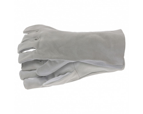 Перчатки спилковые с манжетой для садовых и строительных работ, размер XL, Сибртех
