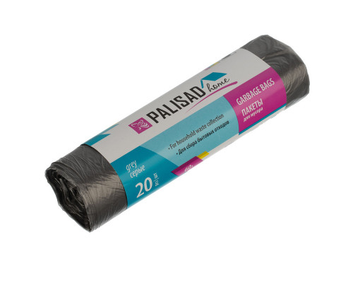 Пакеты для мусора 60 л x 20 шт. серые, Home Palisad Пакеты для мусора 60 л x 20 шт. серые, Home Palisad
