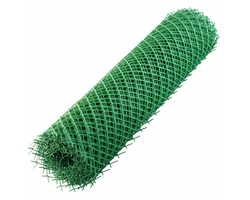Решетка заборная в рулоне, 1.3 х 20 м, ячейка 70 х 55 мм, пластиковая, зеленая, Россия
