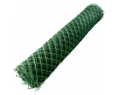 Решетка заборная в рулоне, 1.8 х 25 м, ячейка 90 х 100 мм, пластиковая, зеленая, Россия
