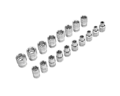 Набор торцевых головок, трещотка 120 зубьев, 36 предметов, 1/2", 3/8”, CrV Gross