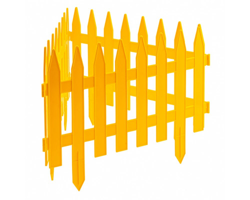 Забор декоративный "Рейка", 28 х 300 см, желтый, Россия, Palisad