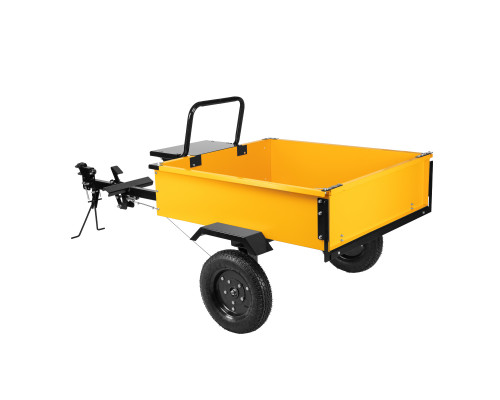 Прицеп для мотоблока TT-500, оцинк., груз. 500 кг, рег. сцепка, колеса 4.00-10, в упаковке Denzel