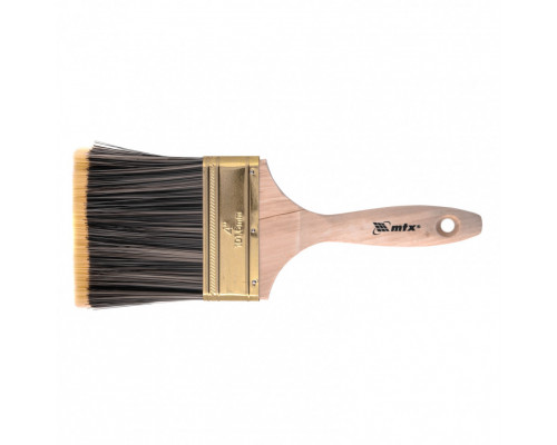 Кисть плоская Golden 4", искусственная щетина, деревянная ручка MTX