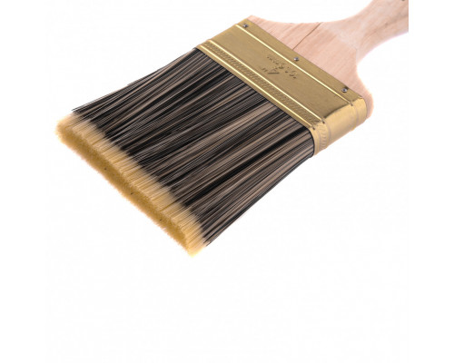 Кисть плоская Golden 4", искусственная щетина, деревянная ручка MTX